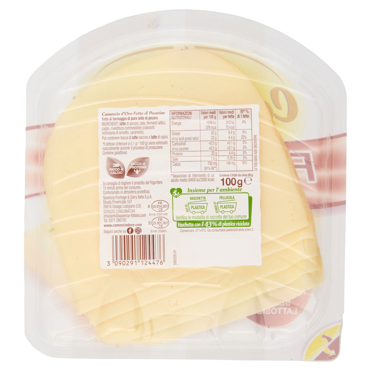 Formaggio pecorino a fette 100 gr - Immagine 21