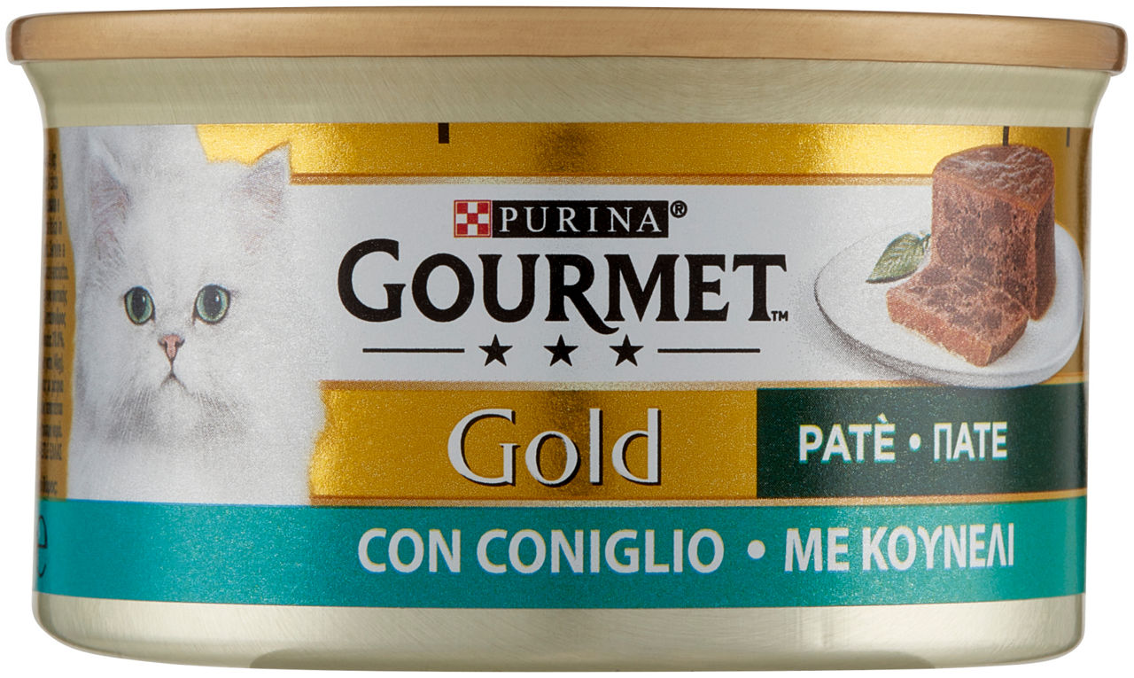 UMIDO GATTO GOURMET GOLD 85G - PATE' CON CONIGLIO - 0