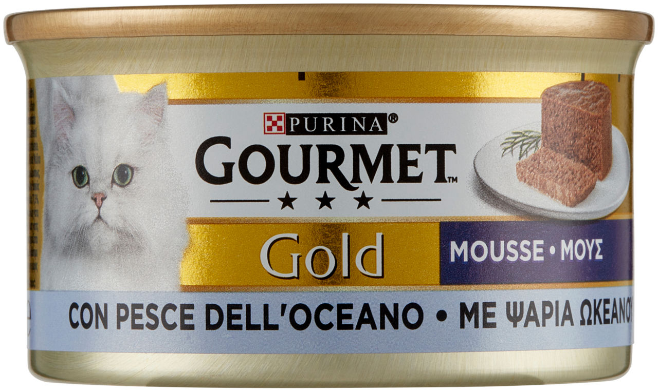 Umido gatto gourmet gold 85g - mousse pesce dell'oceano