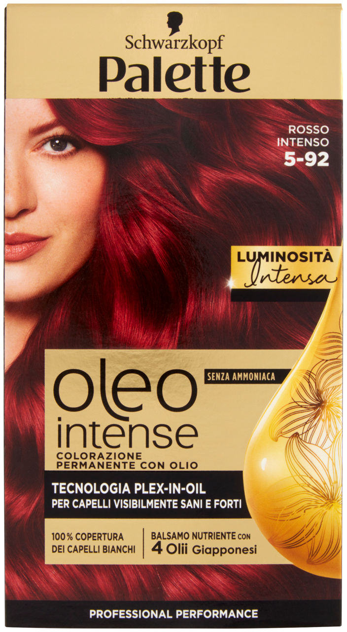 Colorazione permanente schwarzkopf palette oleo intense 5-92 bright red pz.1