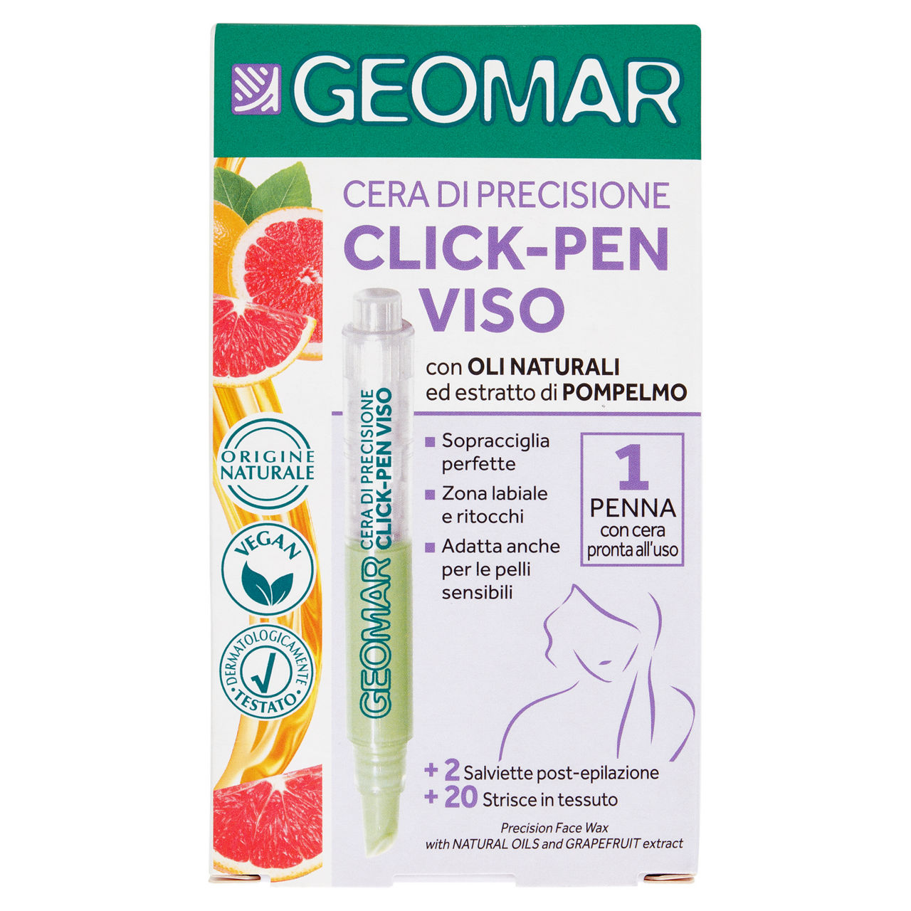 Cera depilatoria di precisione click-pen geomar ml 3,6