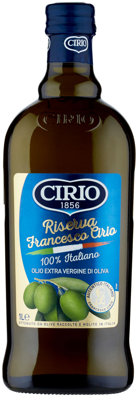 Olio extavergine di oliva cirio 100% italiano riserva btg vetro l 1