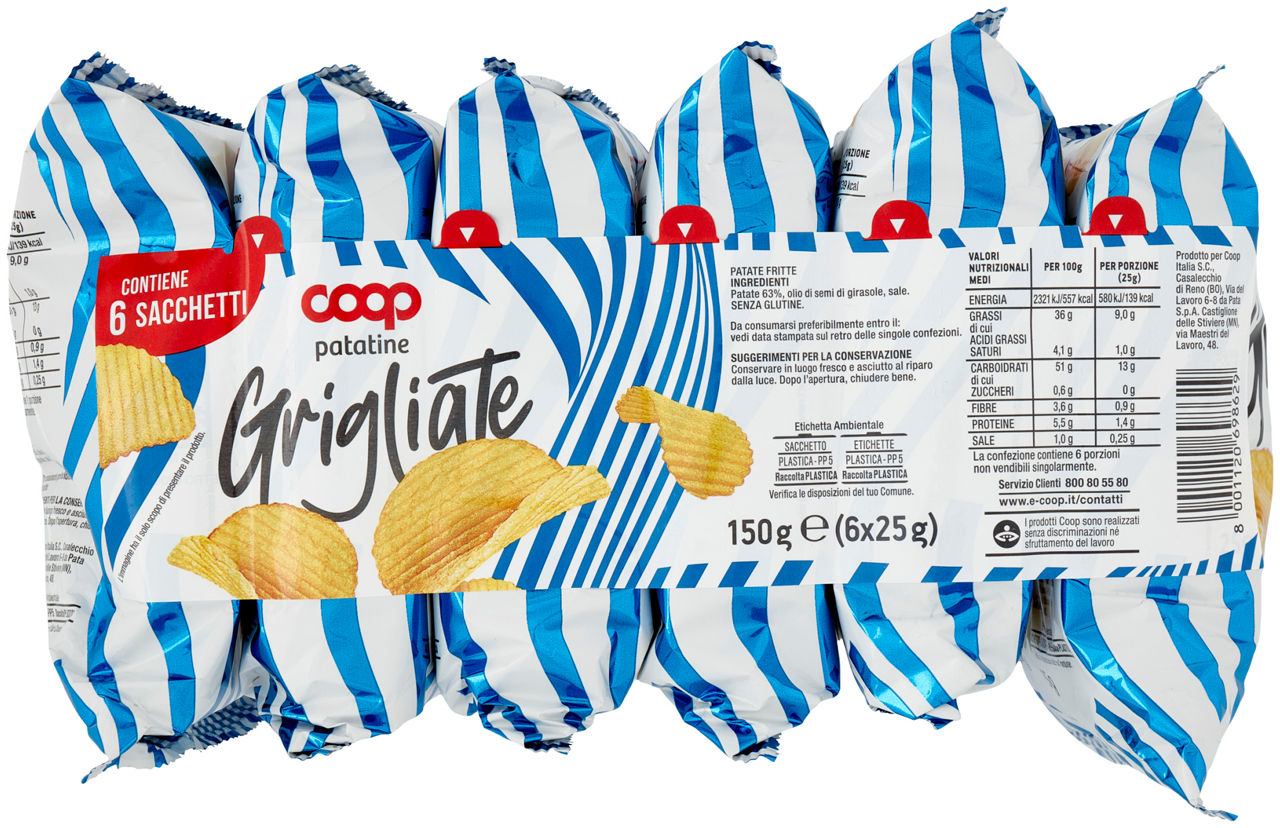 PATATINE GRIGLIATE MULTIPACK COOPG25X6 - Immagine 11