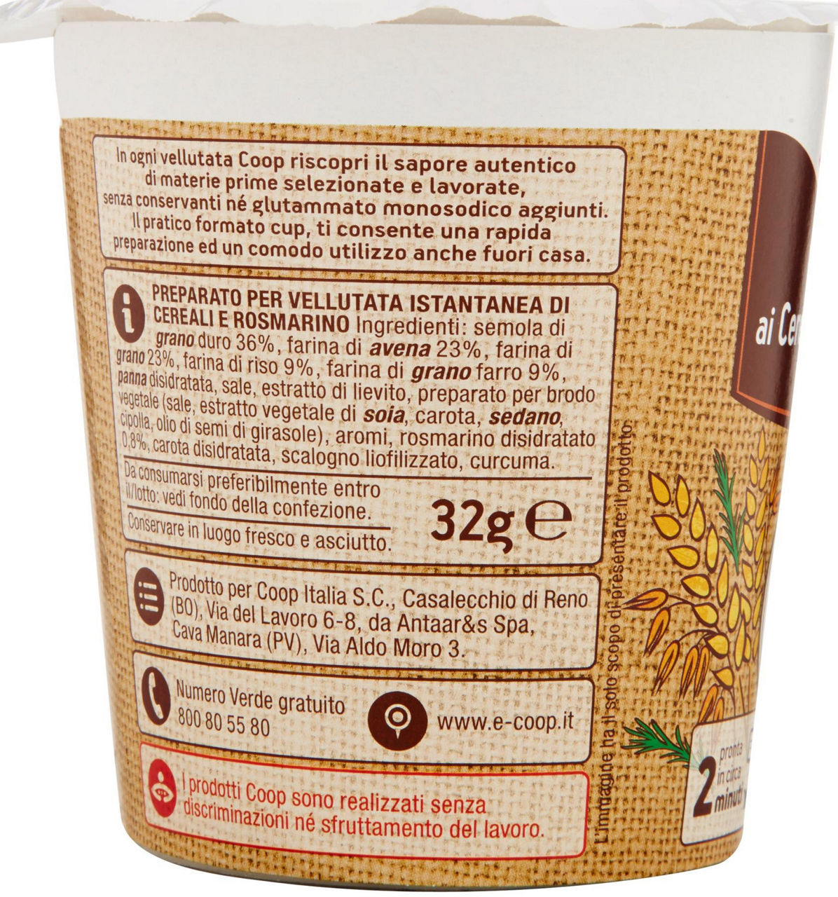 VELLUTATA CEREALI E ROSMARINO COOP CUP G 32 - Immagine 11