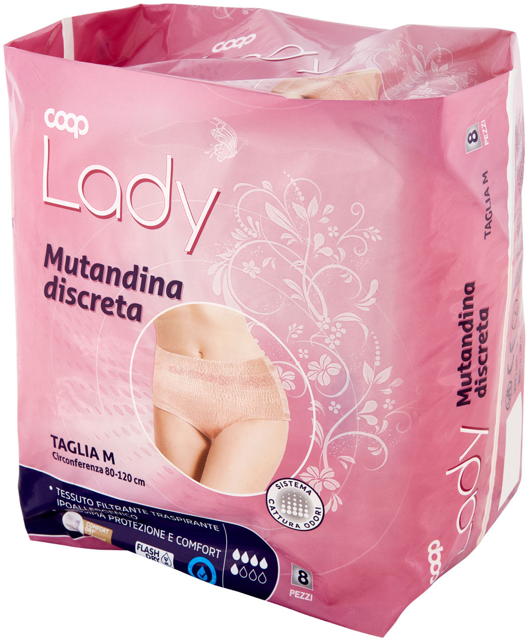 MUTANDINA PER INCONTINENZA DISCRETA COOP LADY TG.M PZ.8 - Immagine 61