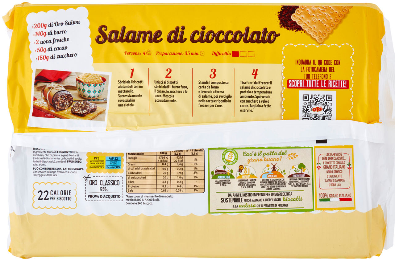 Biscotti oro saiwa classici 1250 gr - Immagine 21