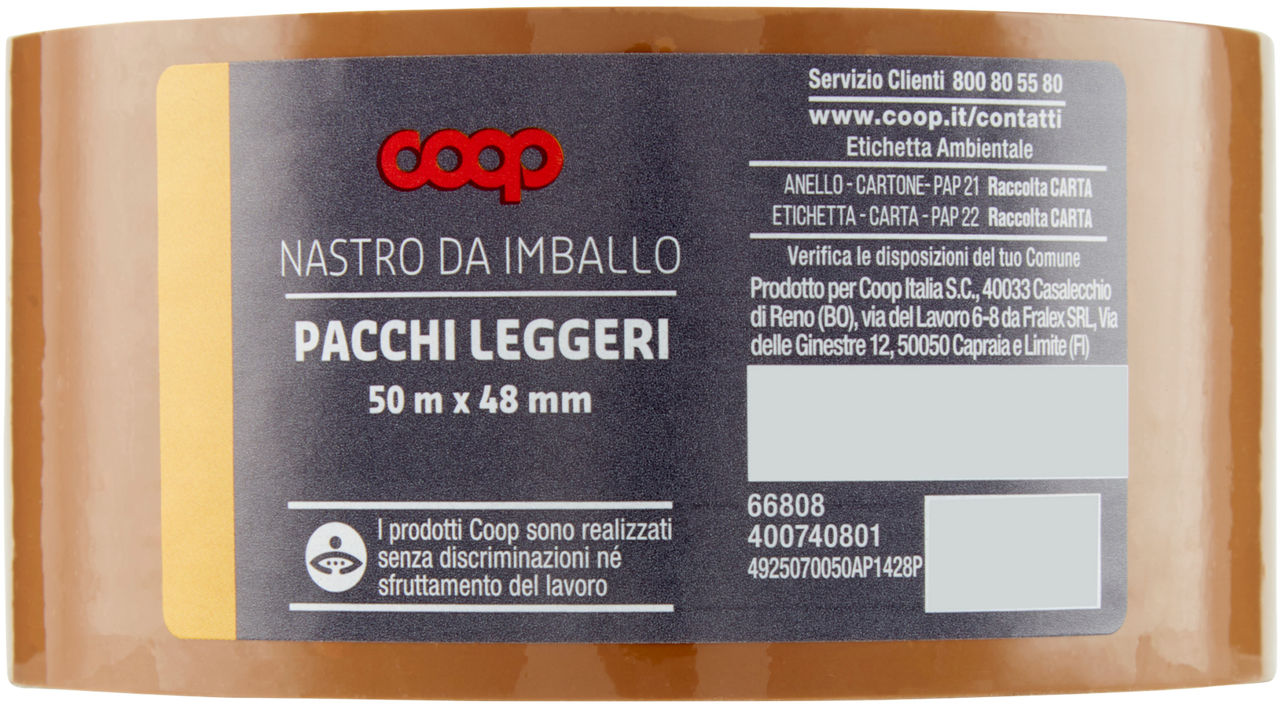 NASTRO DA IMBALLO COOP 50MX48MM - AVANA - PACCHI LEGGERI - 0
