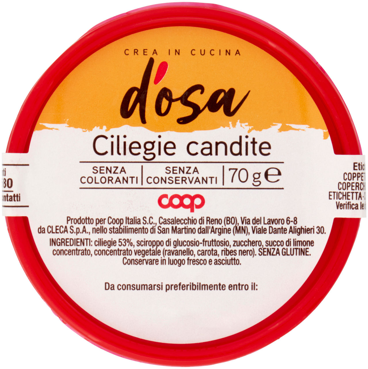 CILIEGIE CANDITE D'OSA COOP BAR G 70 - Immagine 01