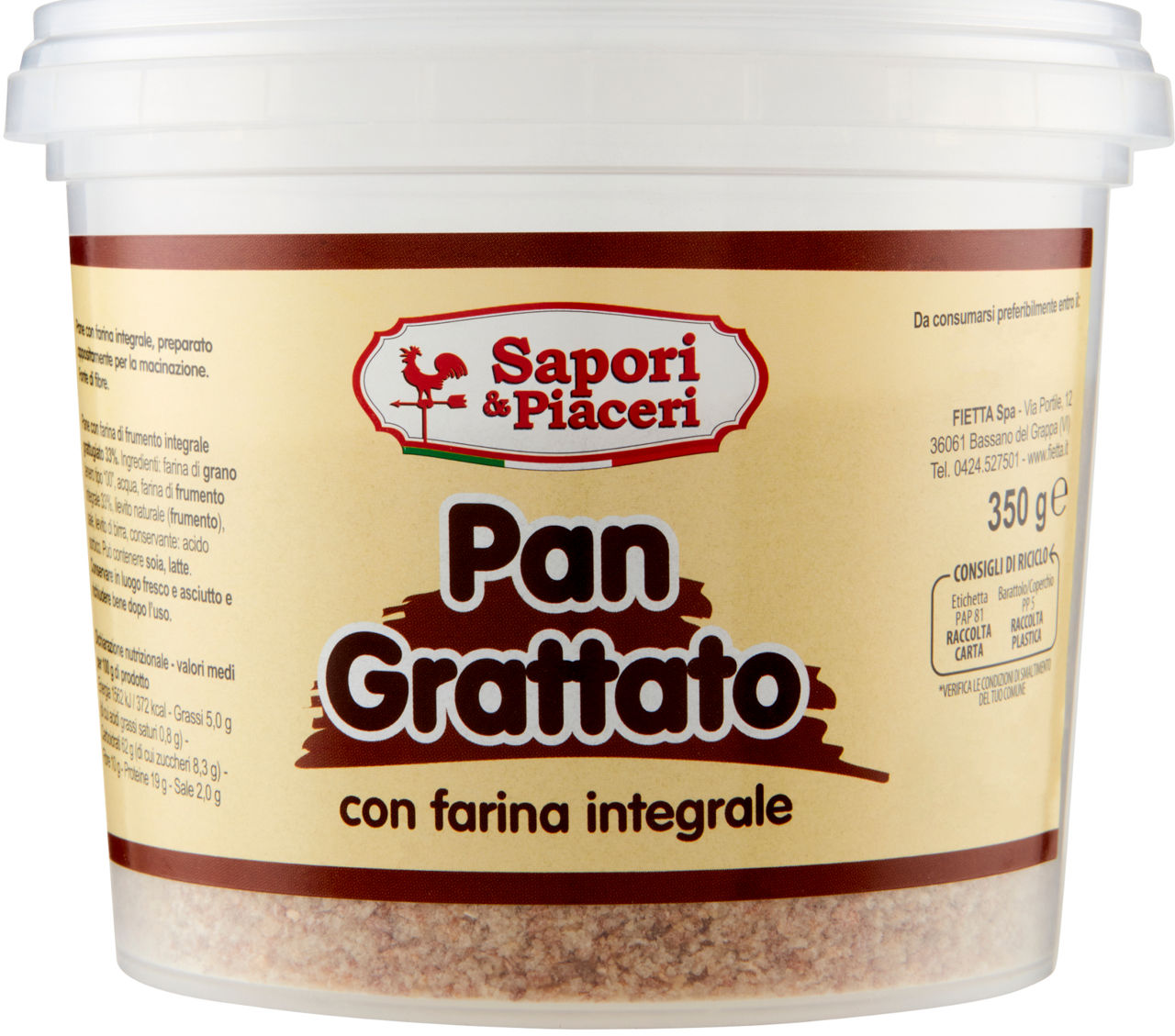 Pangrattato integrale 350 gr - Immagine 01