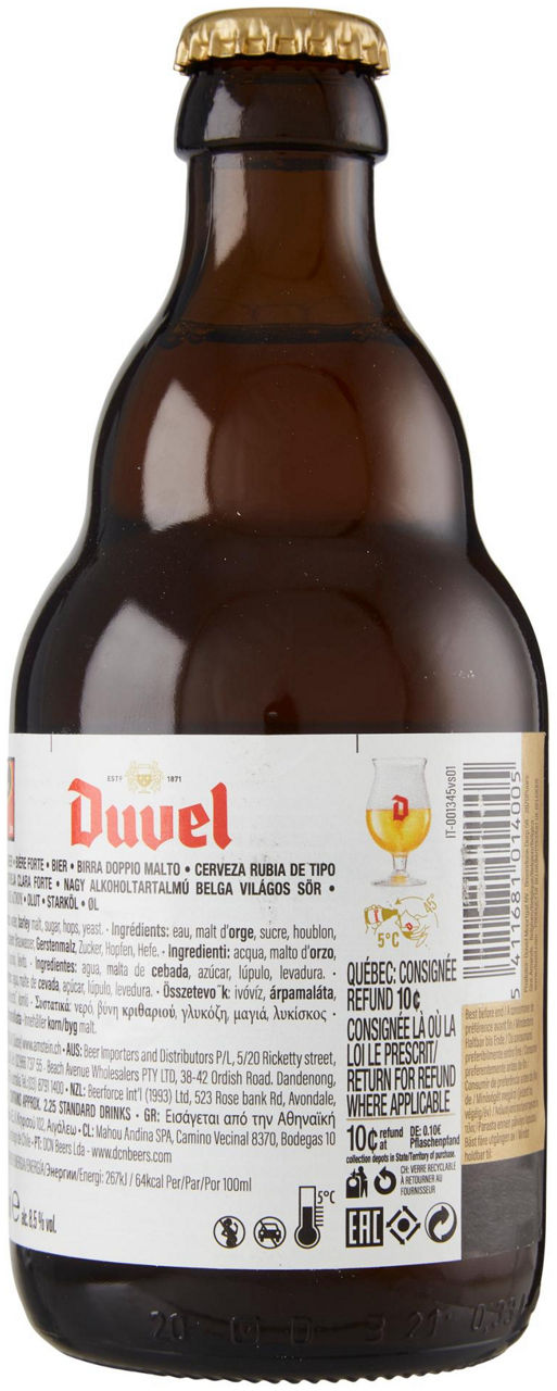 BIRRA DUVEL 9 GRADI BOTTIGLIA ML 330 - Immagine 21