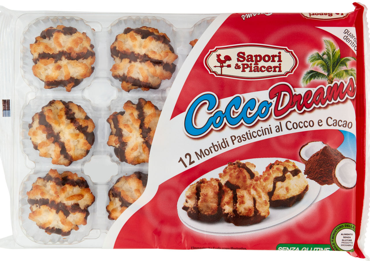 Pasticcini morbidi al cocco e cacao 200 gr