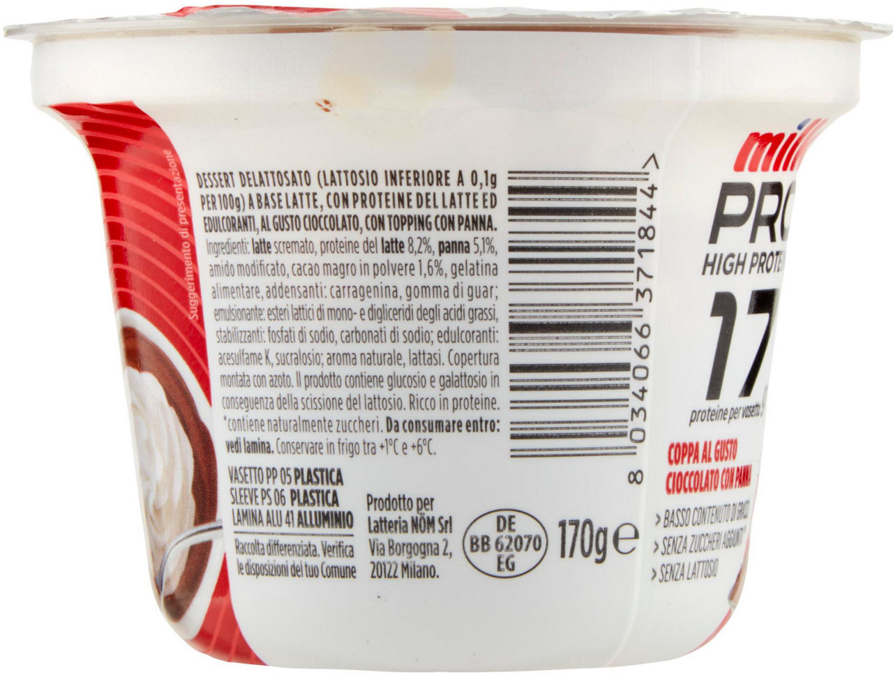 Coppa dessert proteica al cioccolato con panna 170 gr - Immagine 31