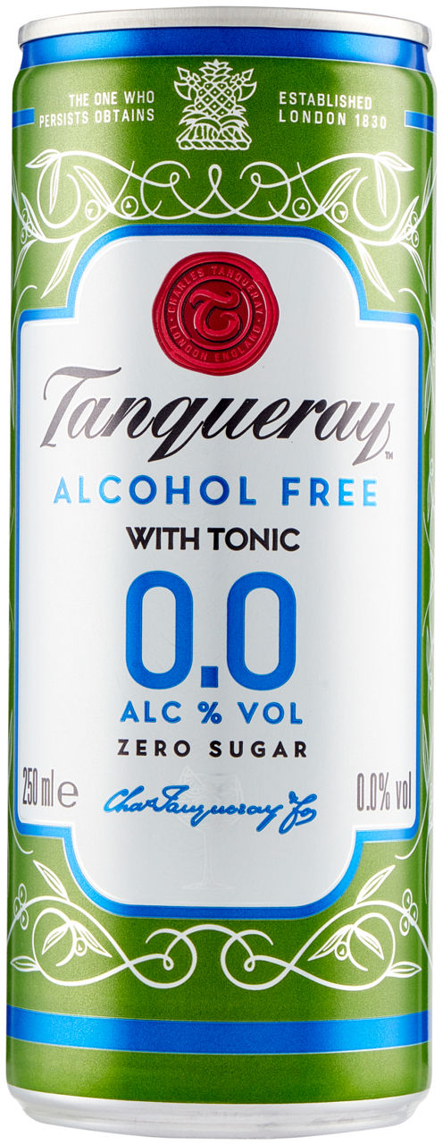 Gin tanqueray & tonic 0.0 gradi lattina ml 250