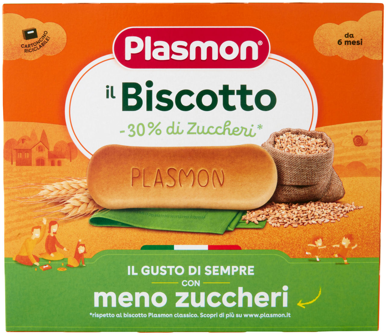 Biscotto -30% zuccheri plasmon g320