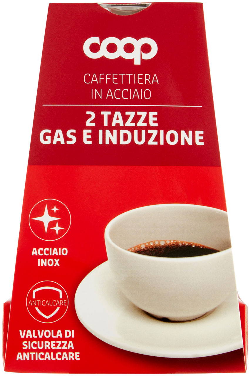 CAFFETTIERA 2TZ COOP ACCIAIO INOX A INDUZIONE - 0