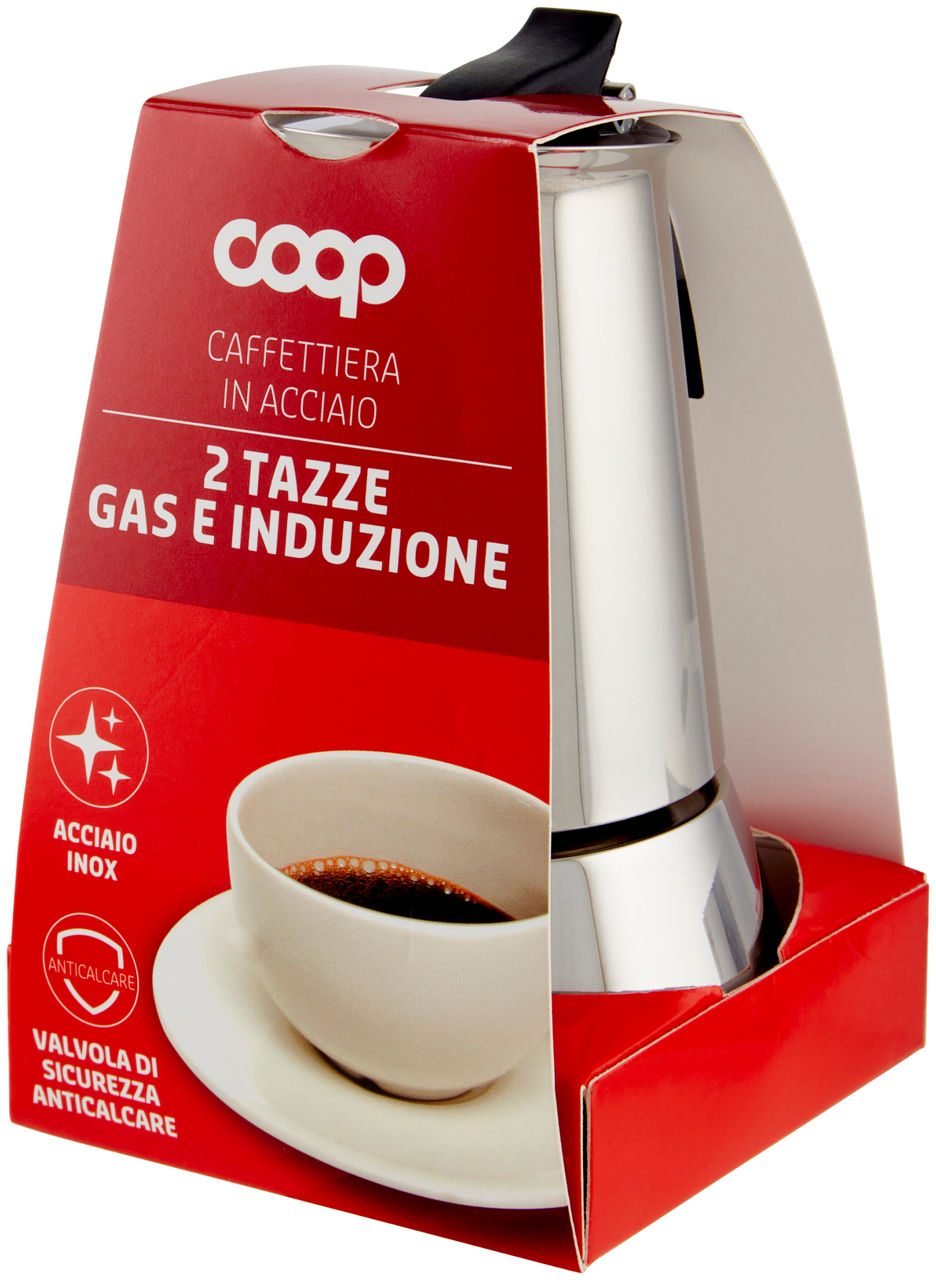 CAFFETTIERA 2TZ COOP ACCIAIO INOX A INDUZIONE - 6