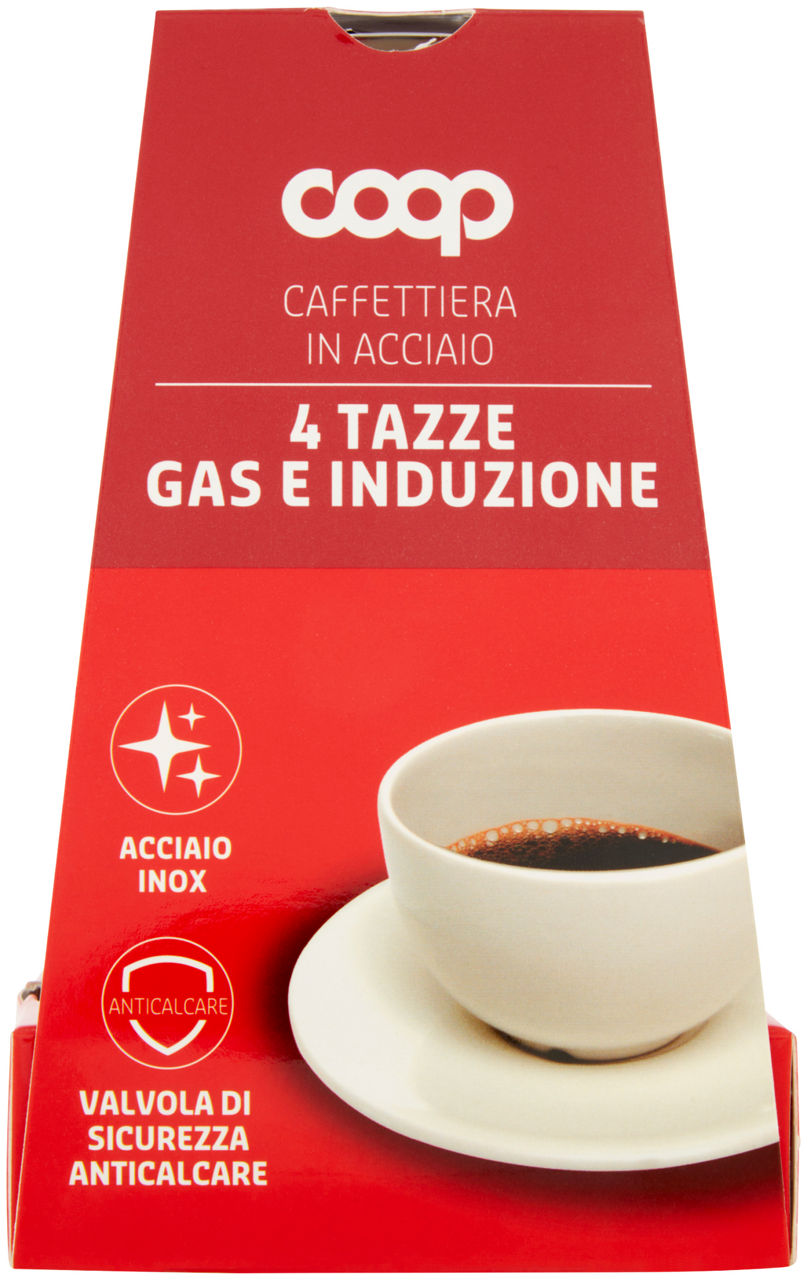 CAFFETTIERA 4TZ COOP ACCIAIO INOX A INDUZIONE - 0