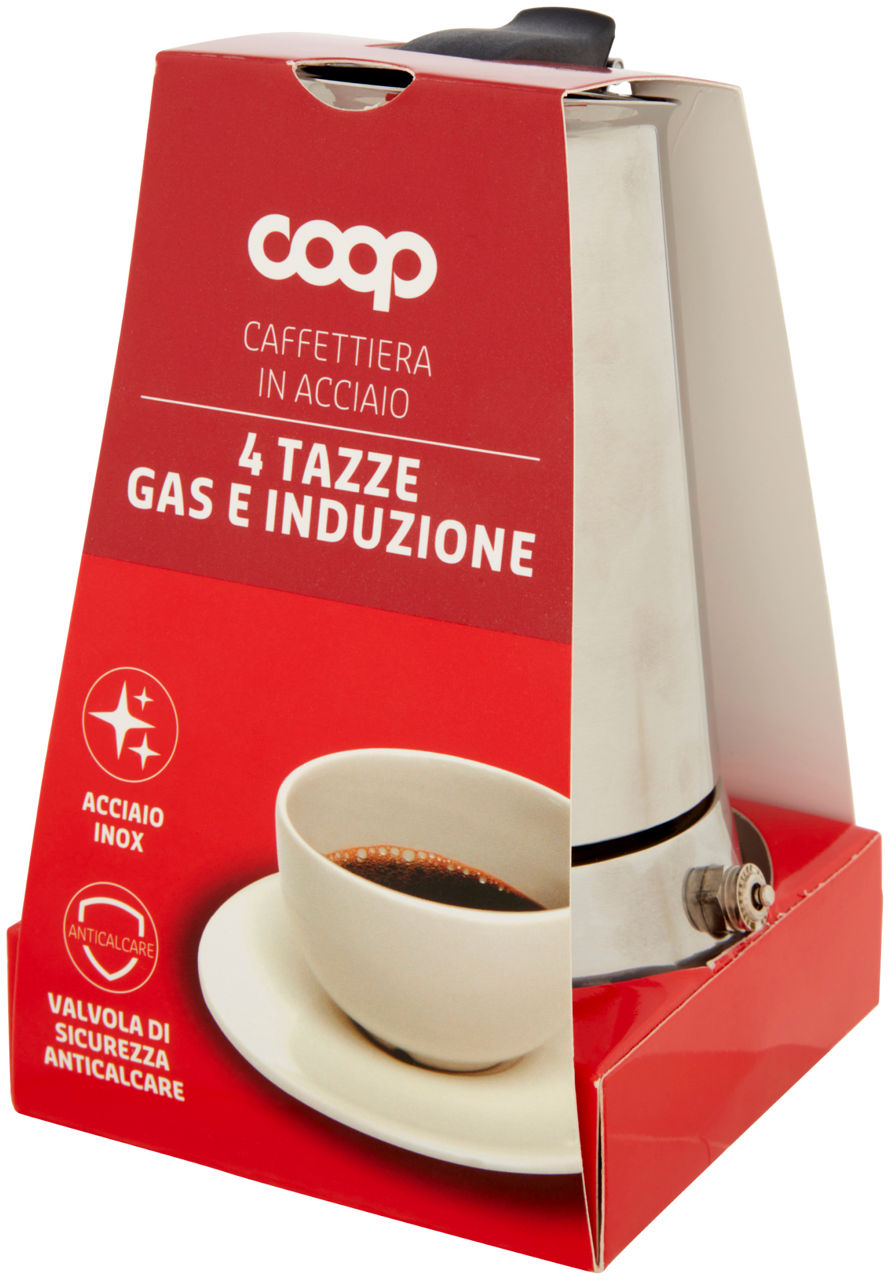 CAFFETTIERA 4TZ COOP ACCIAIO INOX A INDUZIONE - 6