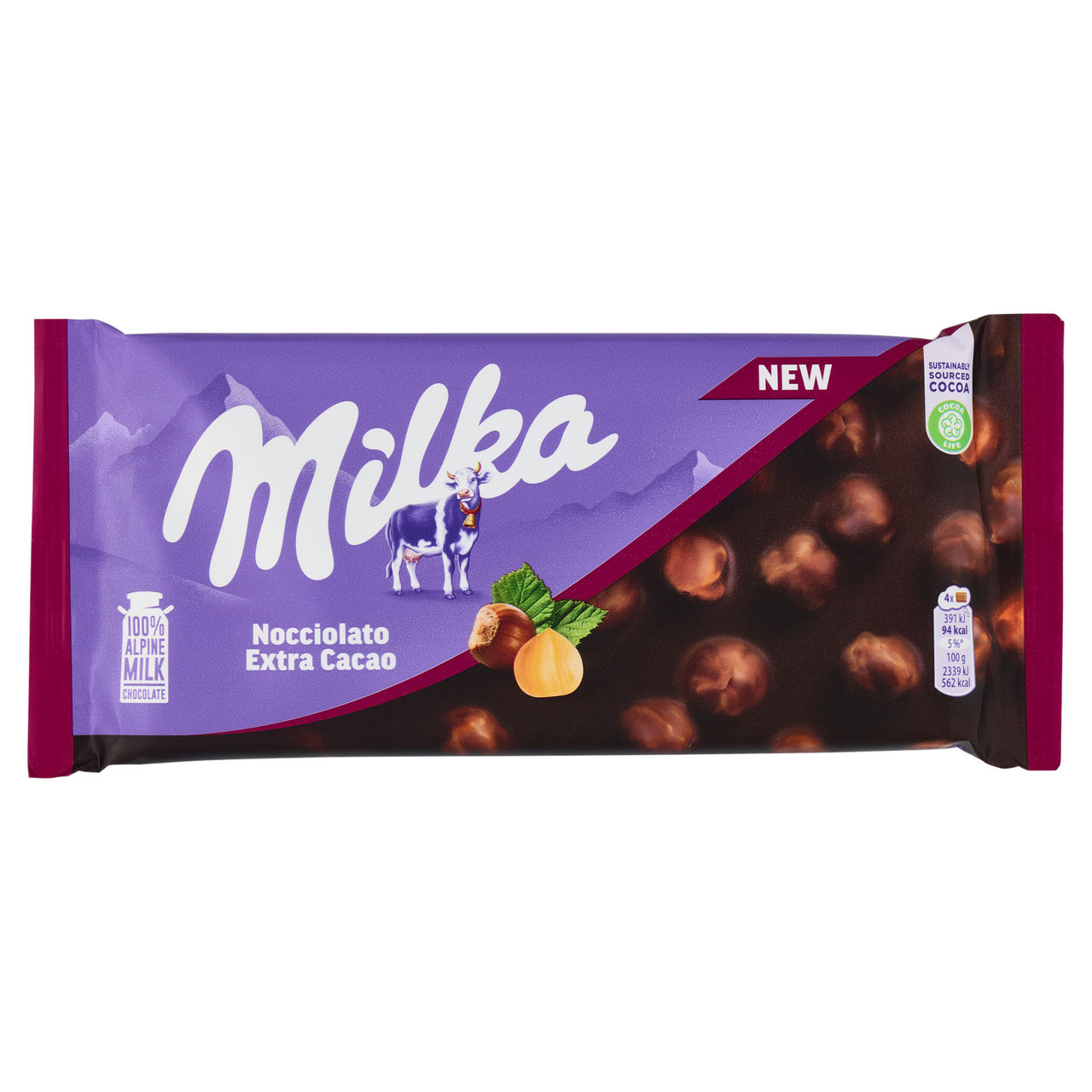 Tavoletta di cioccolato nocciolato extra cacao 100 gr