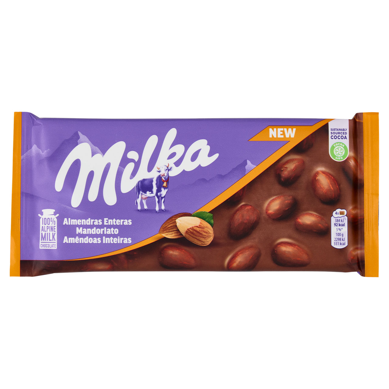 Tavoletta di cioccolato mandorlato 100 gr