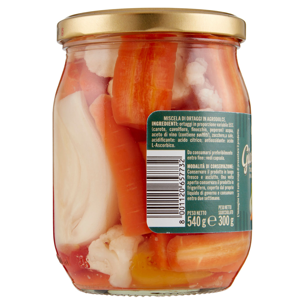 Giardiniera nobile in agrodolce 300 gr - Immagine 11