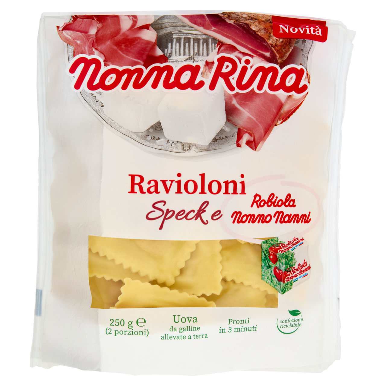 Ravioloni speck e robiola 250 gr