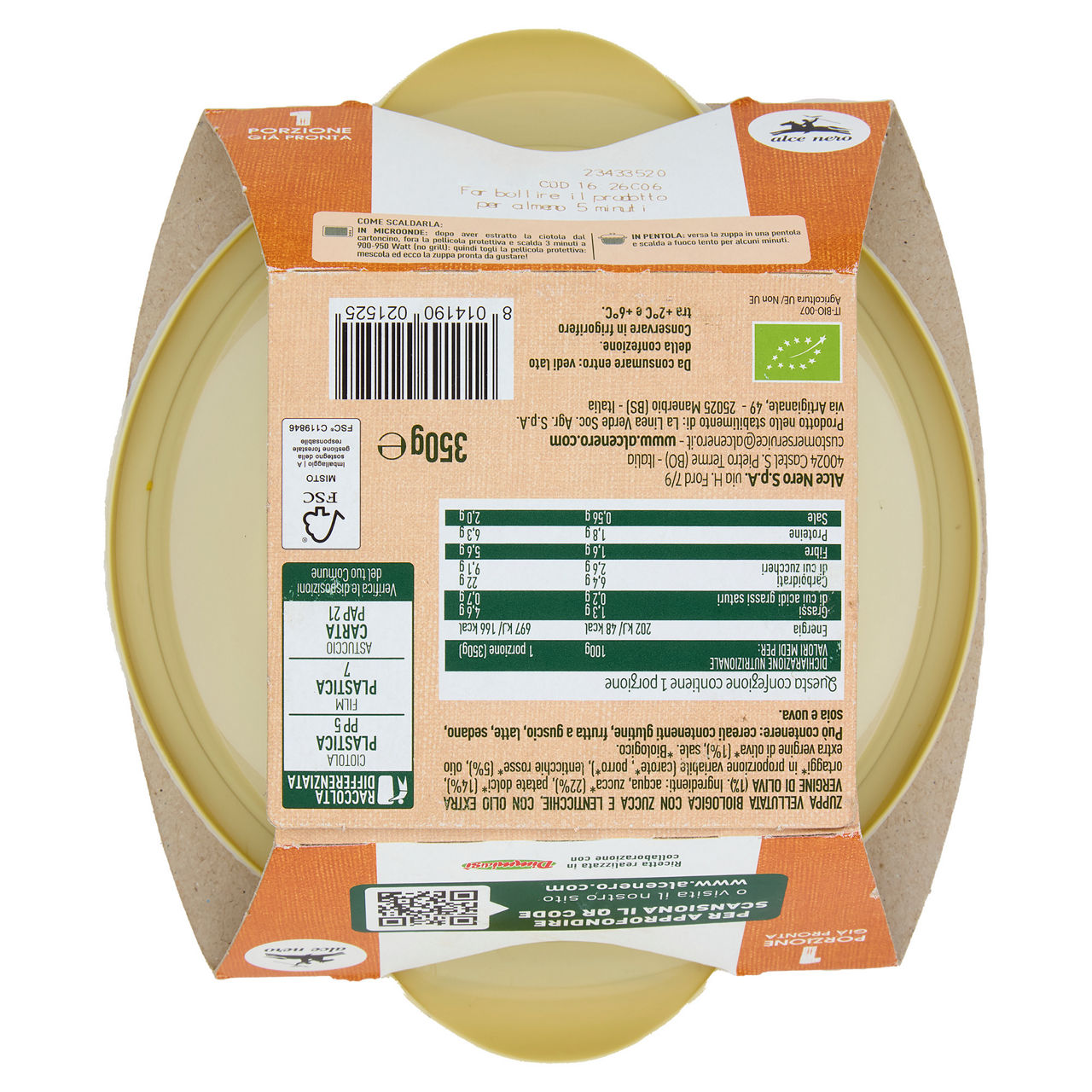 Vellutata con zucca e lenticchie bio 350 gr - Immagine 21