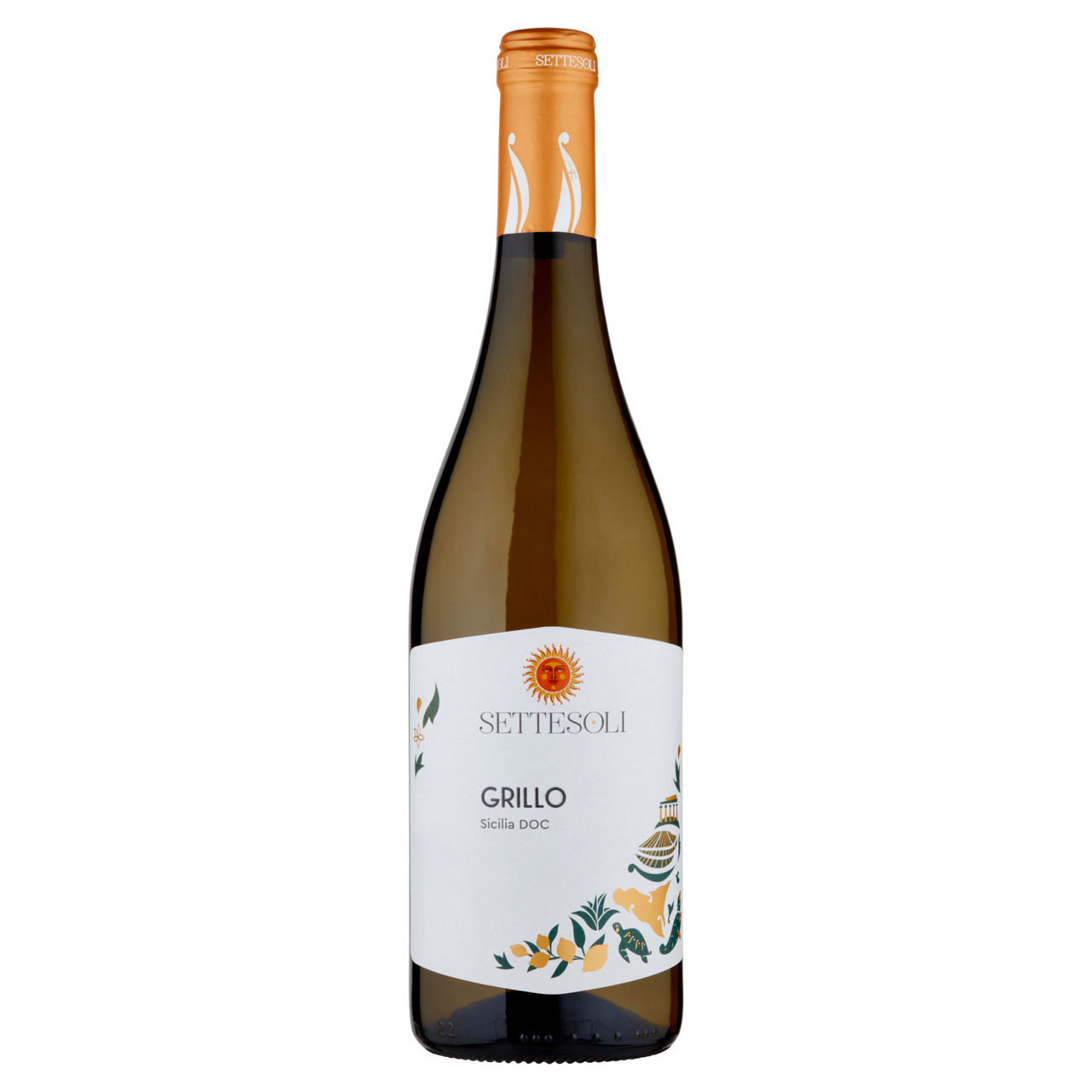 Vino bianco grillo sicilia doc 750 ml