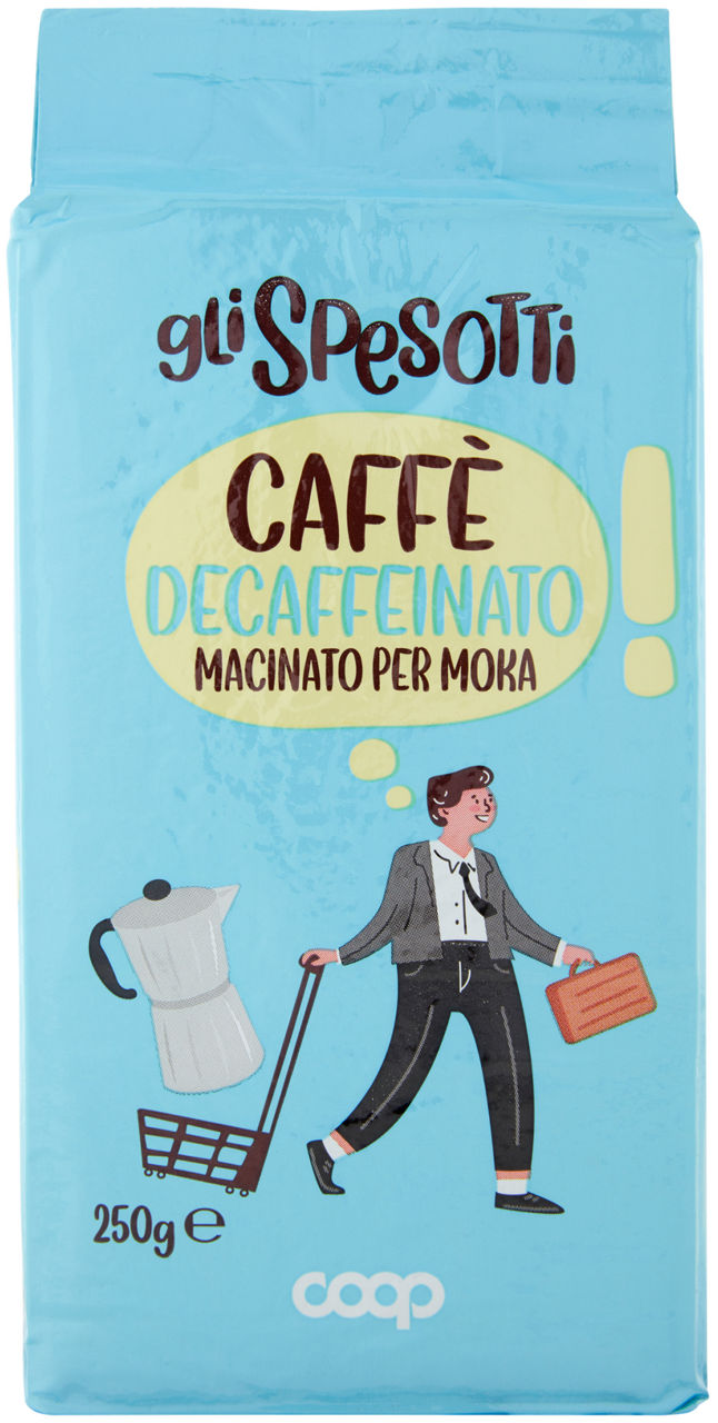 CAFFE' DECAFFEINATO MACINATO PER MOKA GLI SPESOTTI COOP SACCHETTO G 250 - Immagine 01