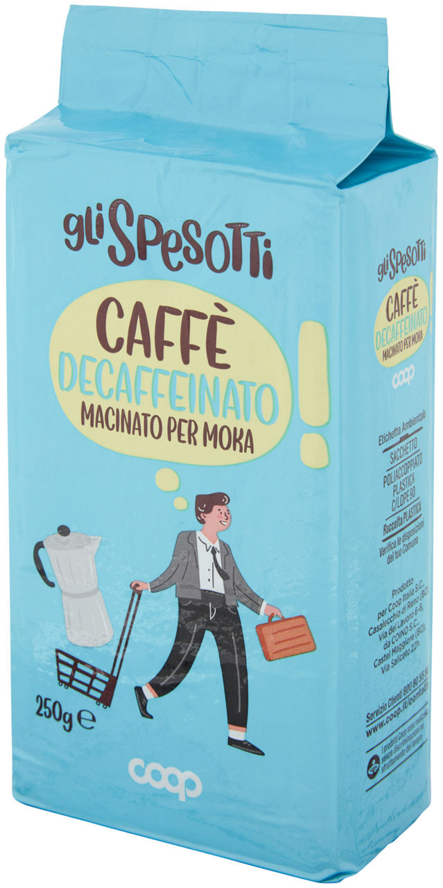 CAFFE' DECAFFEINATO MACINATO PER MOKA GLI SPESOTTI COOP SACCHETTO G 250 - Immagine 61