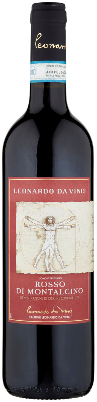 Vino rosso di montalcino doc uomo vitruviano 750 ml