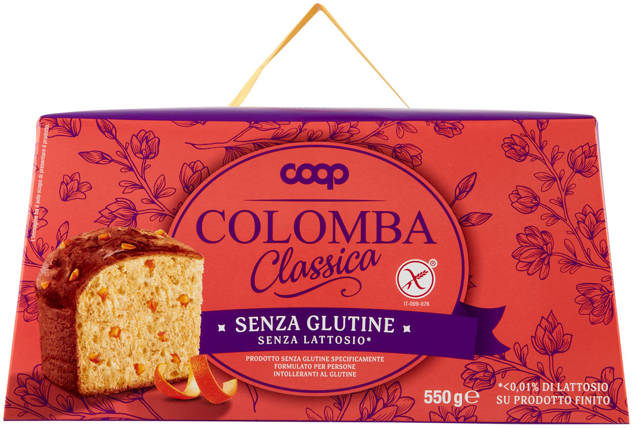 Colomba senza glutine e senza lattosio 550 gr