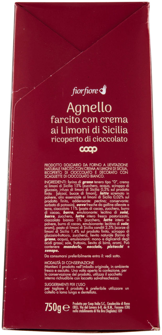 Agnello di cioccolato farcito con crema ai limoni di sicilia 750 gr - Immagine 11