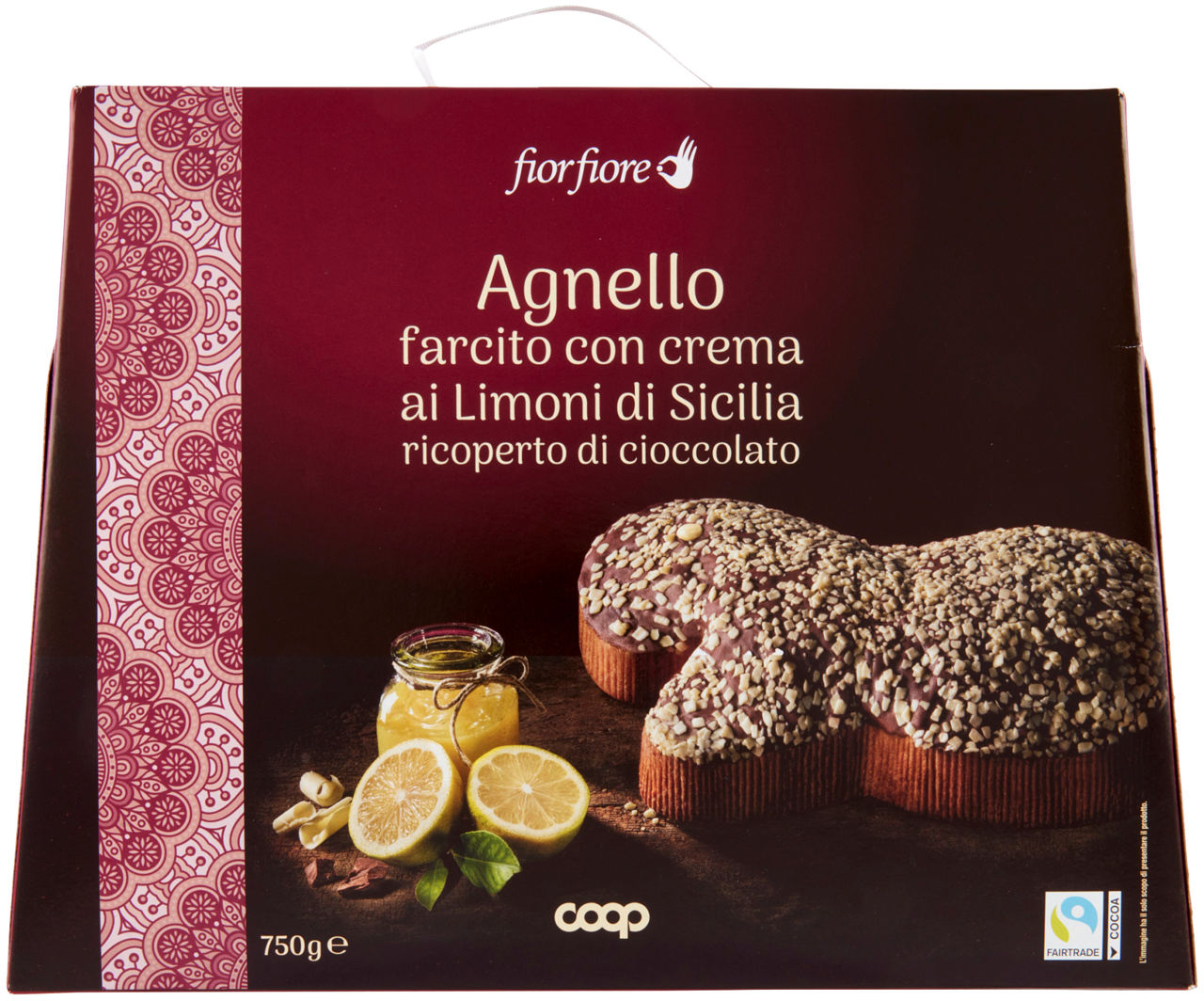 Agnello di cioccolato farcito con crema ai limoni di sicilia 750 gr - Immagine 21