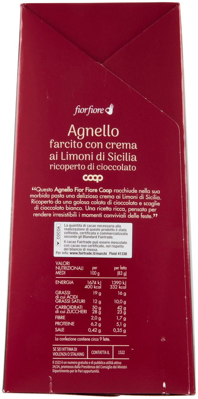 Agnello di cioccolato farcito con crema ai limoni di sicilia 750 gr - Immagine 31