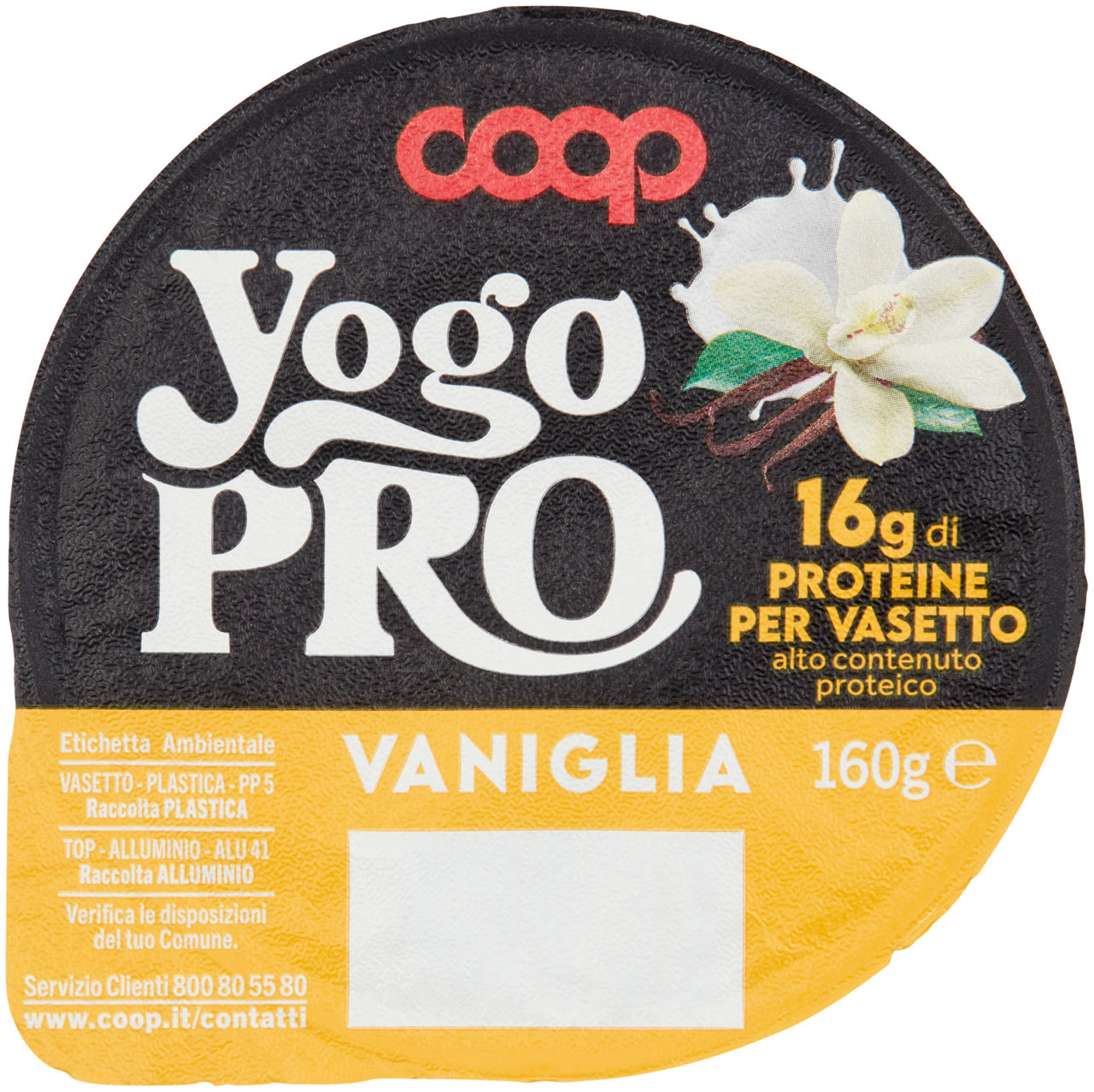 Yogurt proteico yogo pro al cucchiaio vaniglia coop g 160