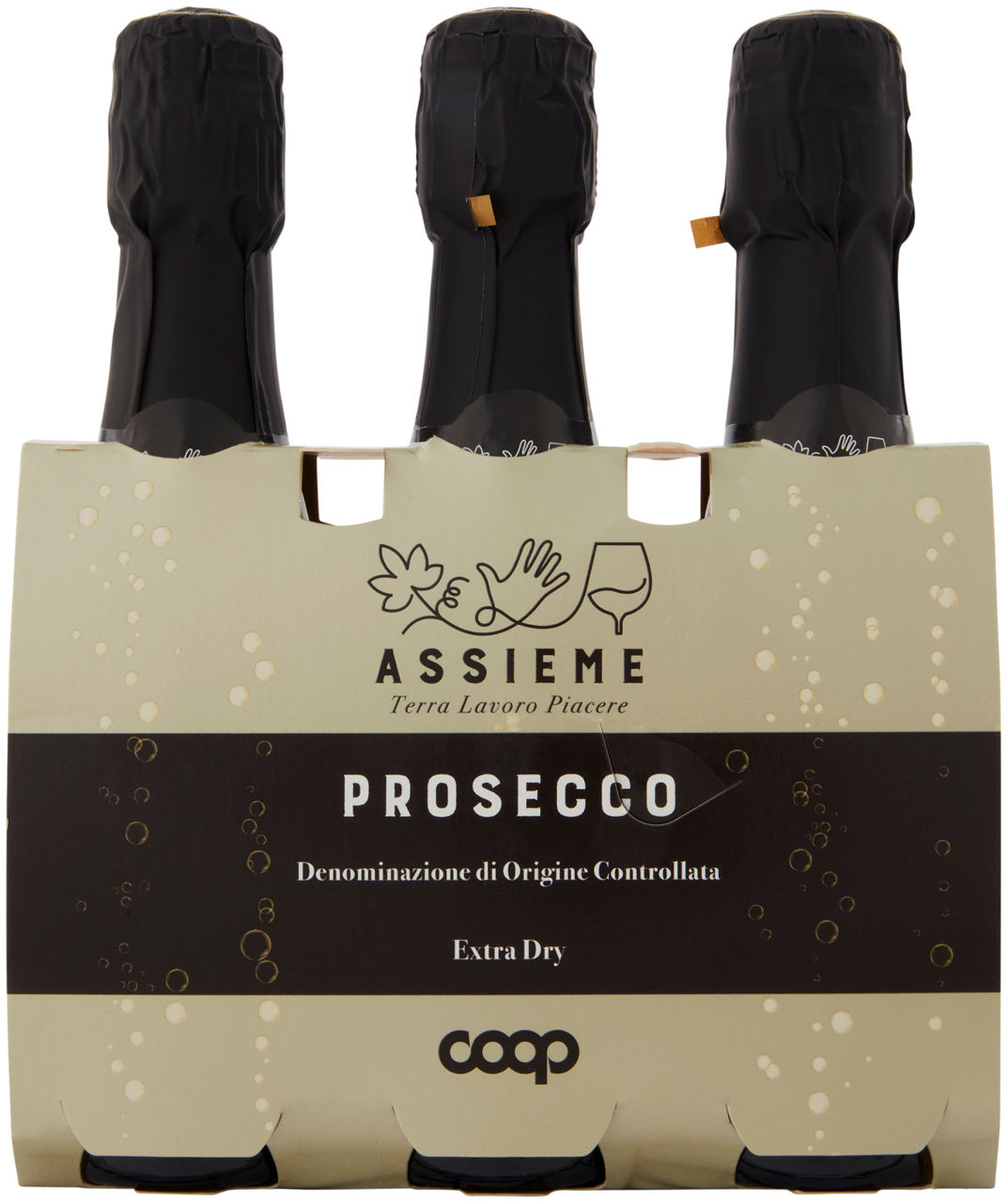 Prosecco doc extra dry assieme coop ml200x3