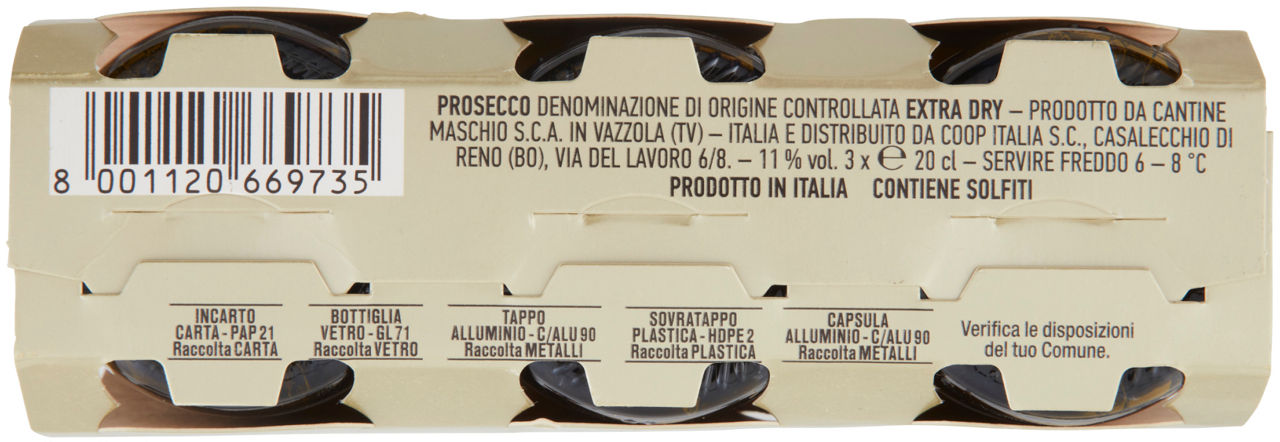 PROSECCO DOC EXTRA DRY ASSIEME COOP ML200X3 - 5