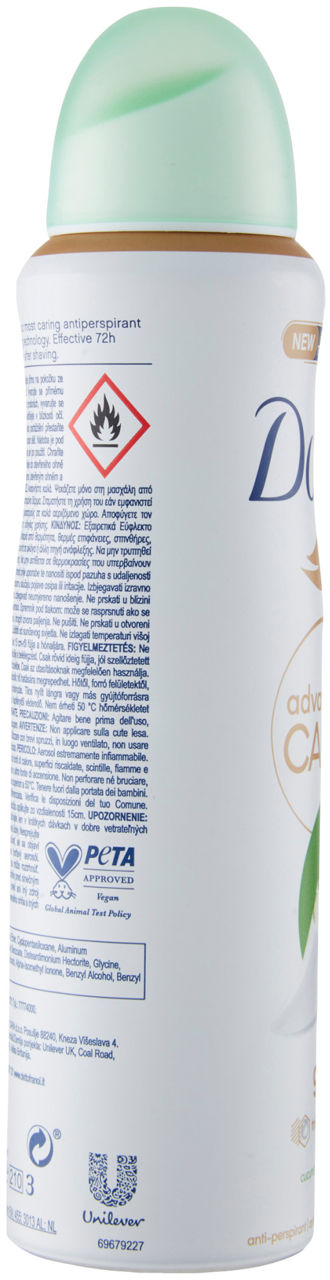 DEODORANTE DOVE SPRAY ADVANCED CARE GO FRESH CUCUMBER ML 150 - Immagine 11