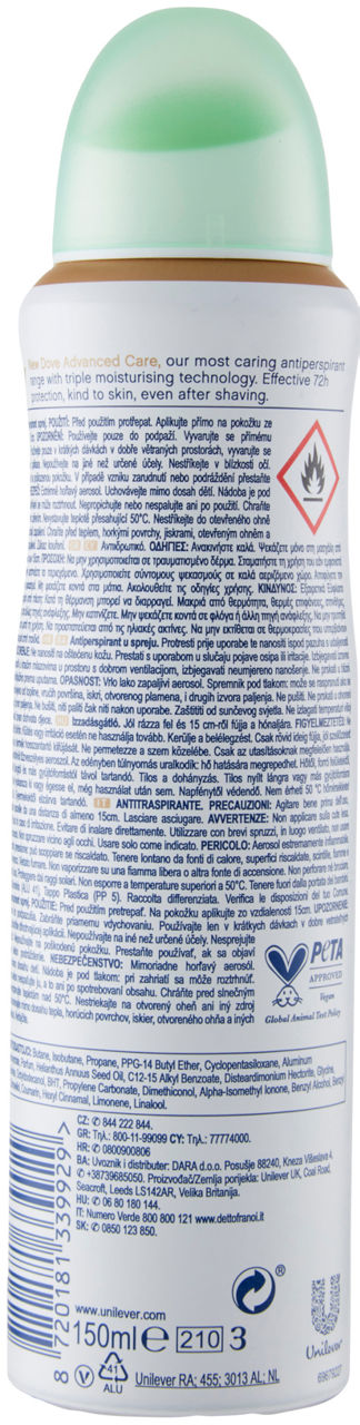 DEODORANTE DOVE SPRAY ADVANCED CARE GO FRESH CUCUMBER ML 150 - Immagine 21