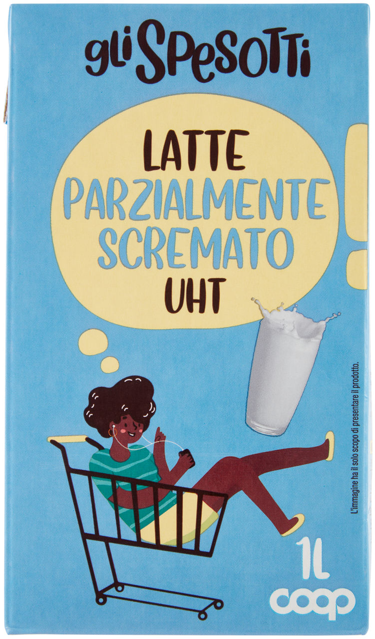 Latte parzialmente scremato uht 1 lt