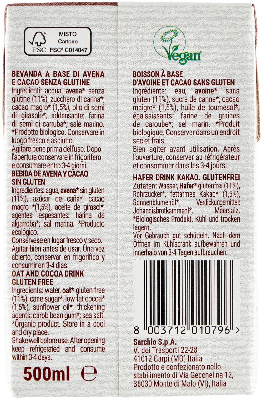 Bevanda d'avena e cacao bio 500 ml - Immagine 21