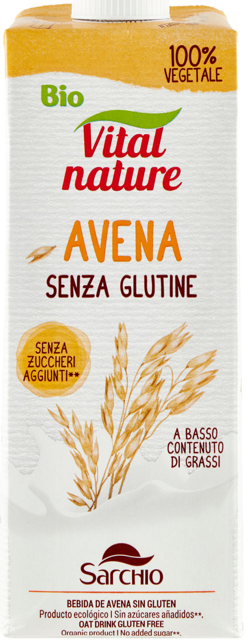 Bevanda d'avena bio senza zuccheri aggiunti 1 lt