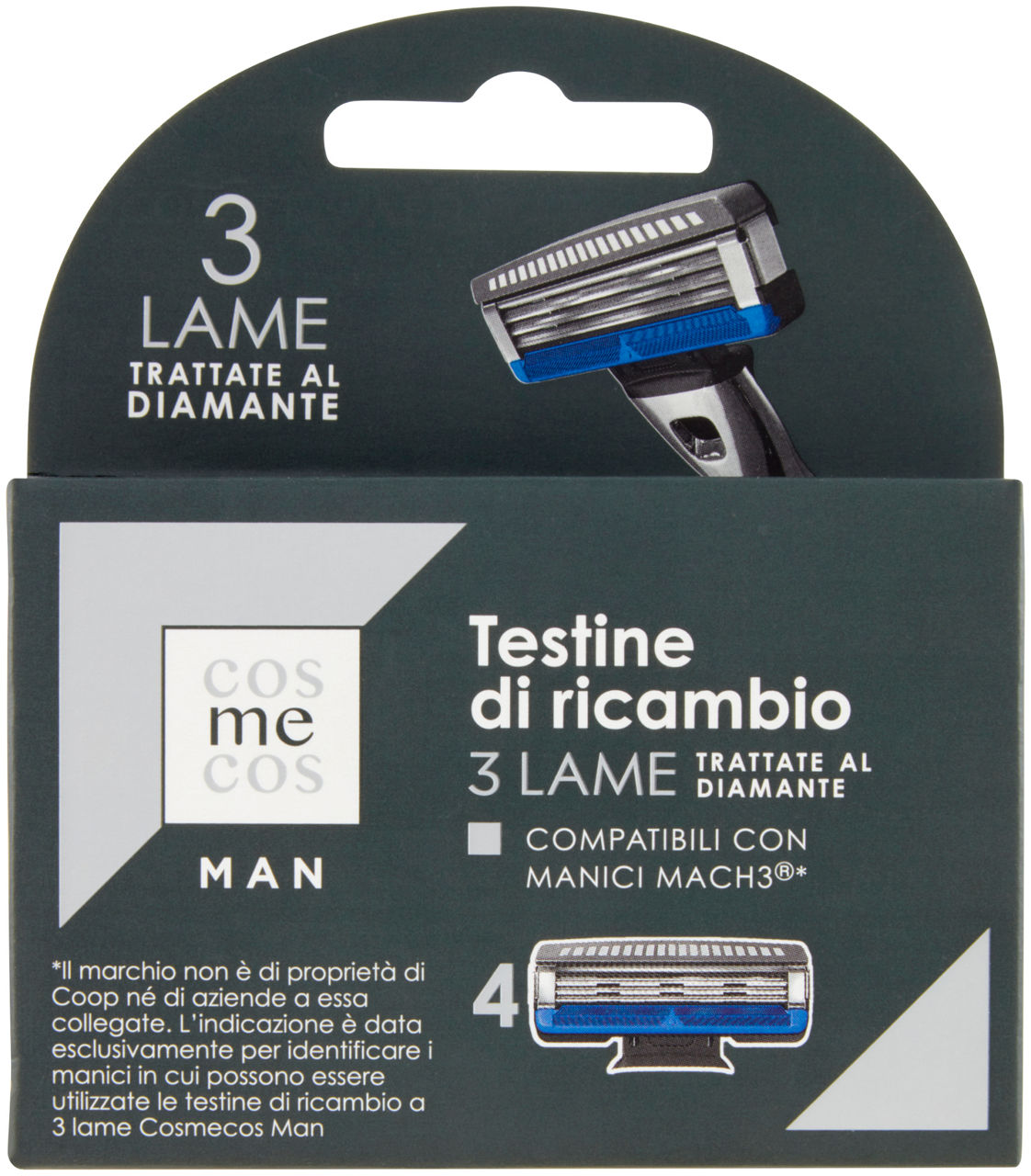 Testine di ricambio 3 lame 4 pz