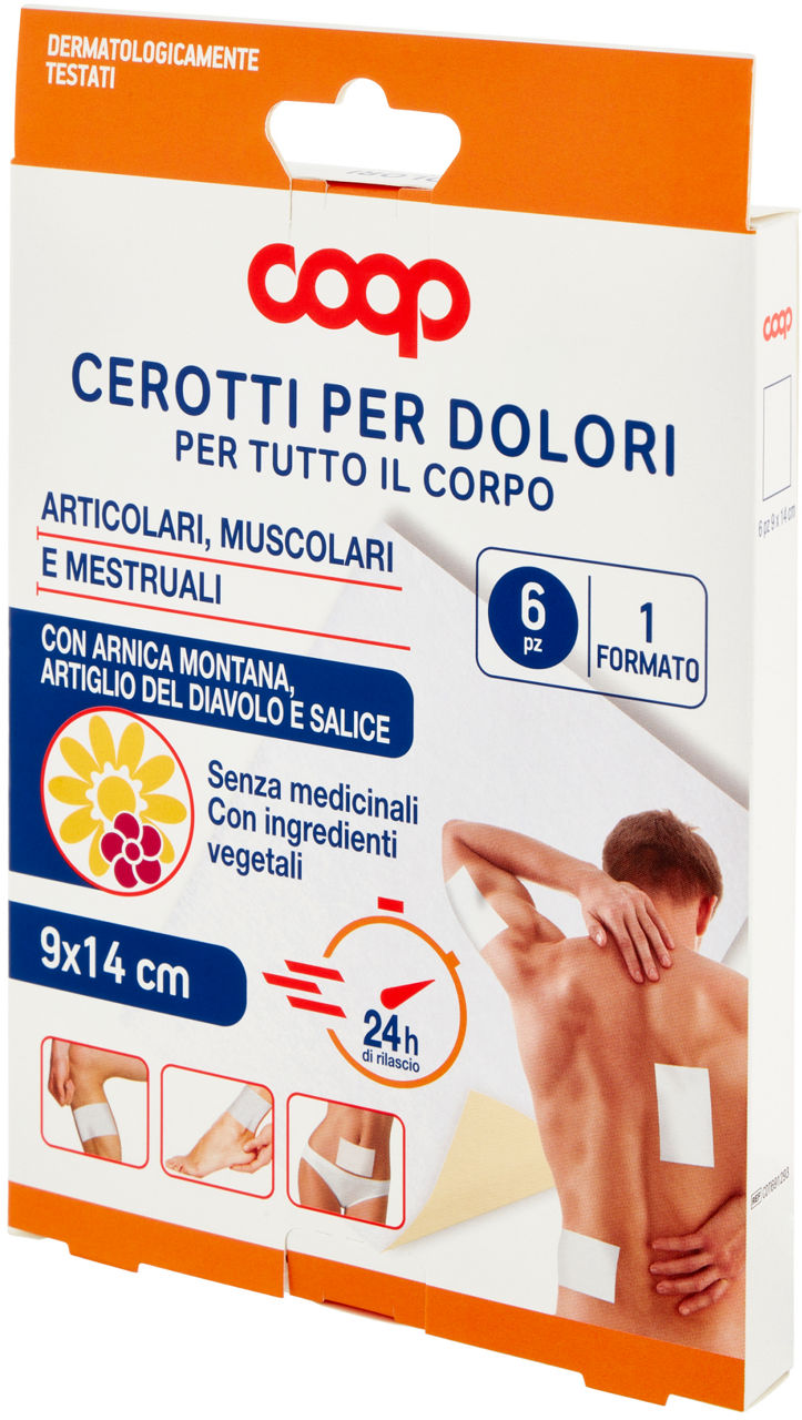 CEROTTI DOLORI ARTICOL.MUSC.MESTR.ARNICA/ARTIGLIO DEL DIAVOLO COOP 9X14CM PZ 6 - Immagine 61