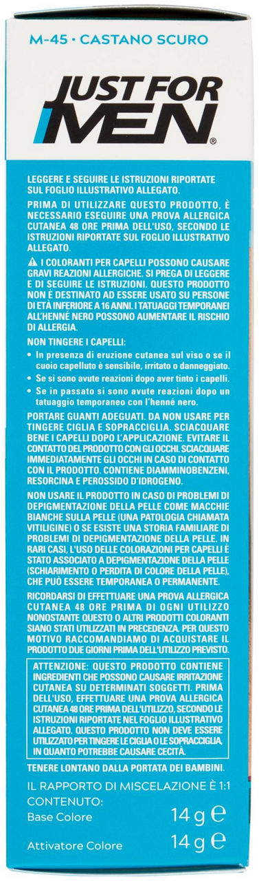 COLORANTE BARBA E BAFFI JUSTFORMEN CASTANO SCURO+PENN.APPLICATORE PZ.1 - 1