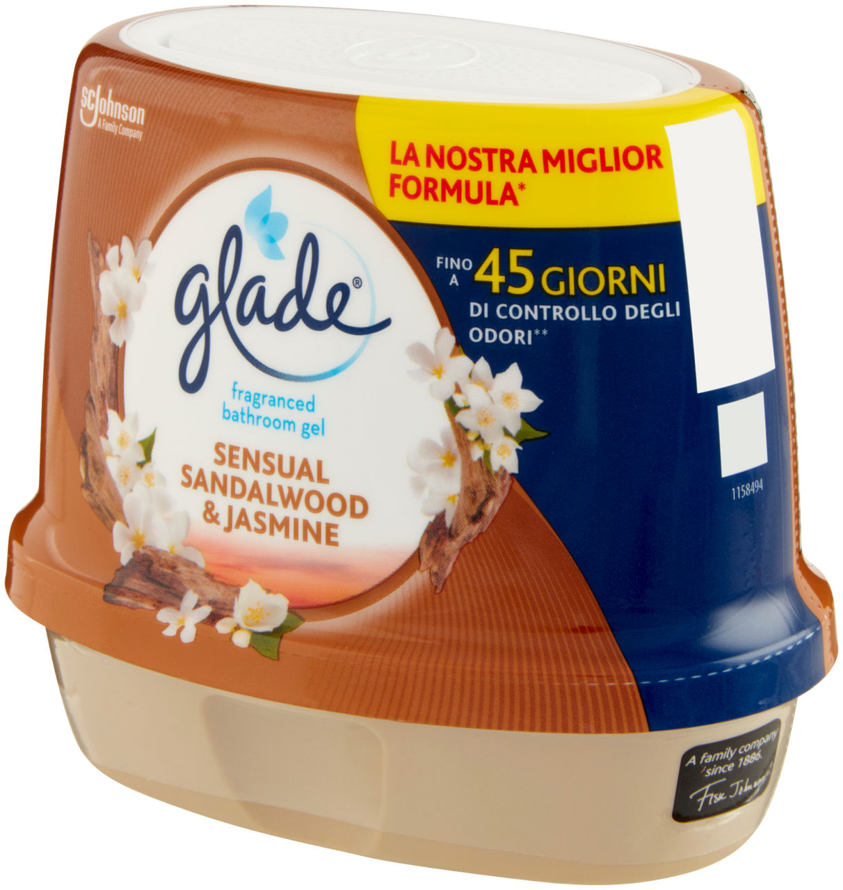 DEODORANTE AMB. BAGNO GLADE FRAGRANCED GEL SANDALO DI BALI/GELSOMINO G 180 PZ.1 - Immagine 61