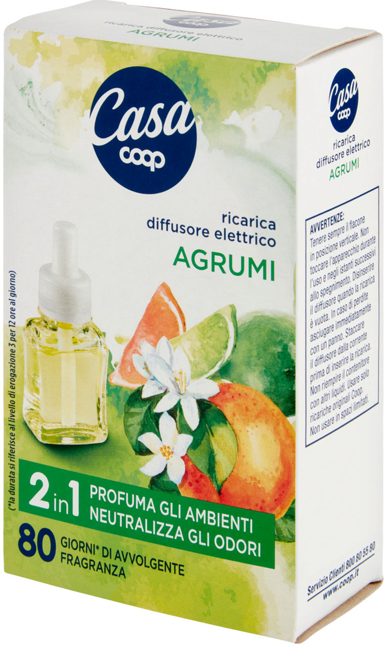 RICARICA PER DIFFUSORE ELETTRICO COOP CASA  - AGRUMI (CITRUS, LIME) 20ML - Immagine 61