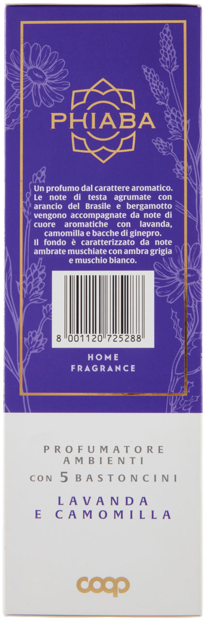 DEODORANTE DIFFUSORE COOP PHIABA CON BASTONCINI LAVANDA E CAMOMILLA ML 200 - Immagine 11