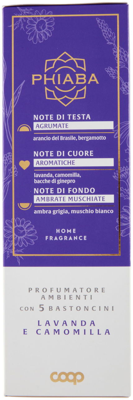 DEODORANTE DIFFUSORE COOP PHIABA CON BASTONCINI LAVANDA E CAMOMILLA ML 200 - Immagine 31